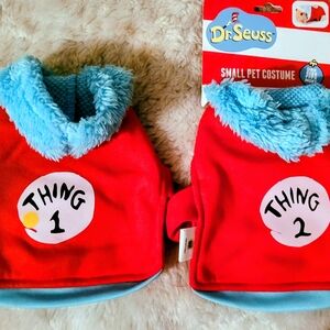 New Dr. Seuss Small Animal Thing 1 & 2 Pet Holiday Costumes Guinea Pig Lot